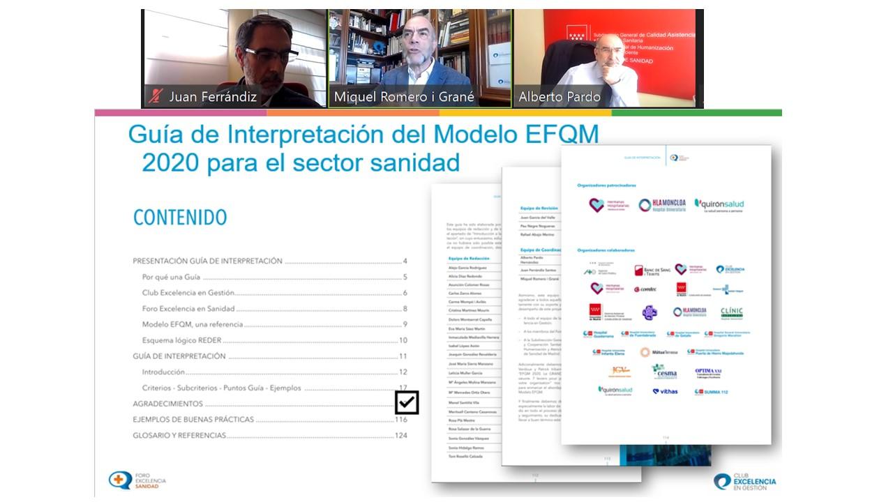 Aplicando la Guía de interpretación del Modelo EFQM 2020 para el sector sanidad