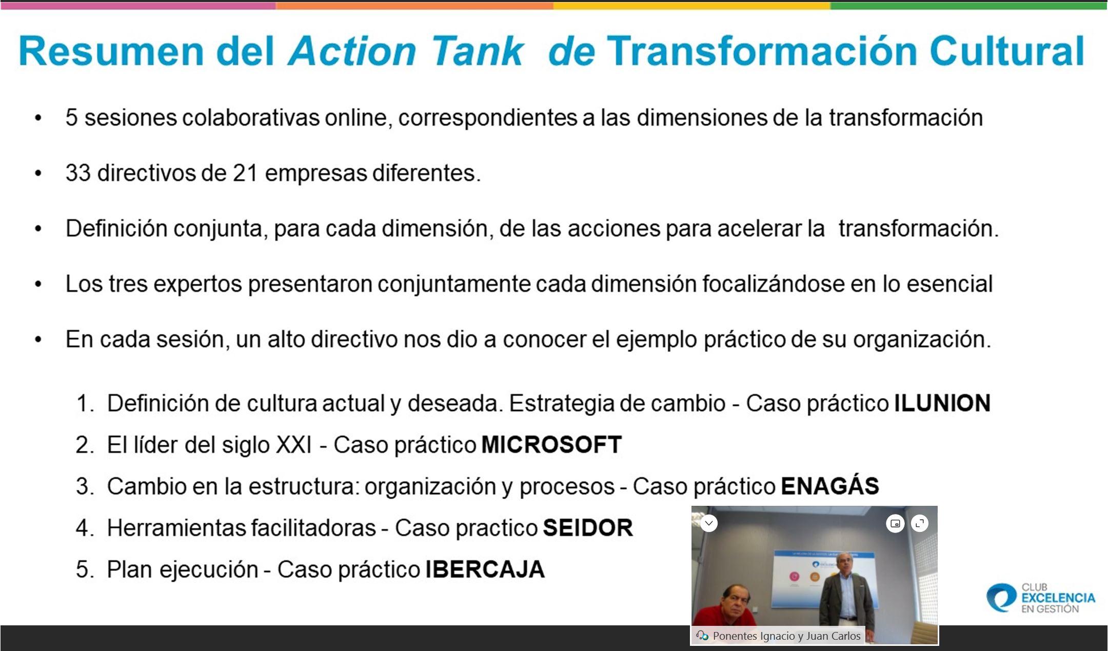 01 Action Tank Transformación Cultural de las Organizaciones. Conclusiones (1ª edición)