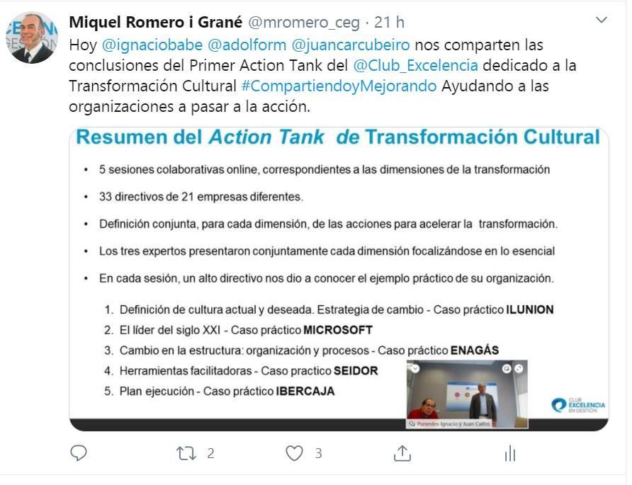 01 Twitter -  Action Tank Transformación Cultural de las Organizaciones. Conclusiones (1ª edición)