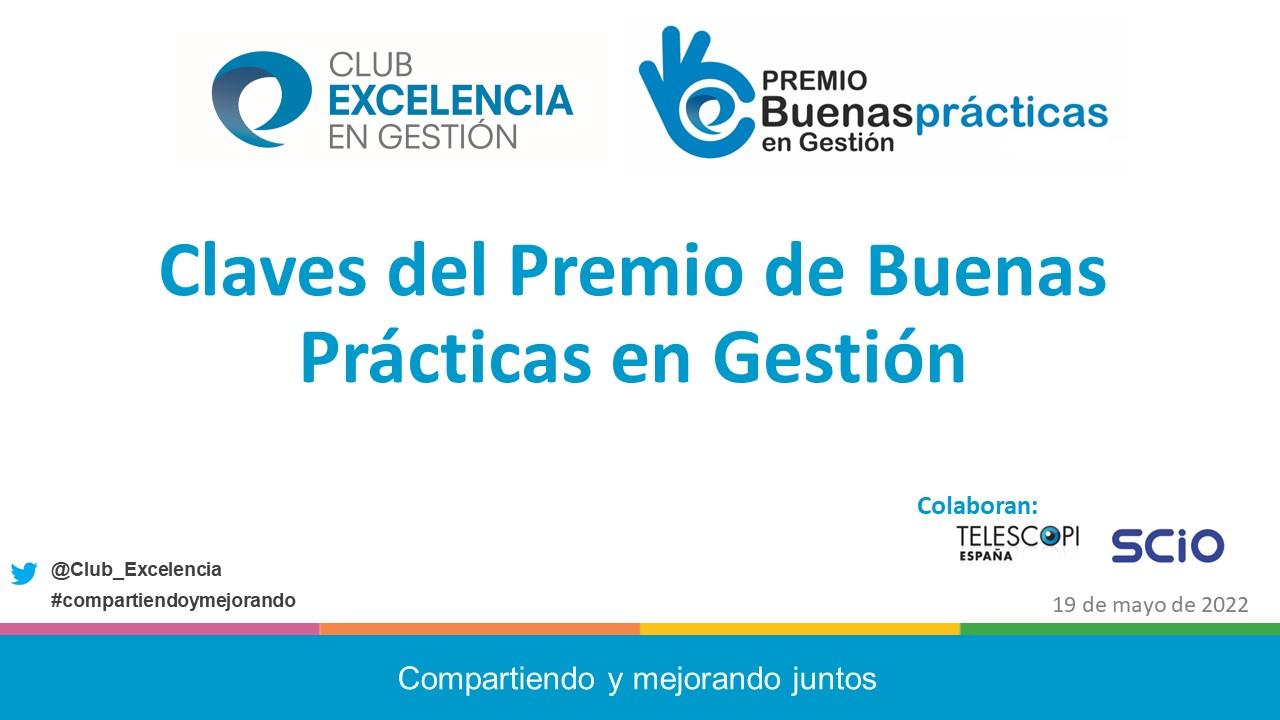 Claves del Premio de Buenas Prácticas en Gestión - V edición