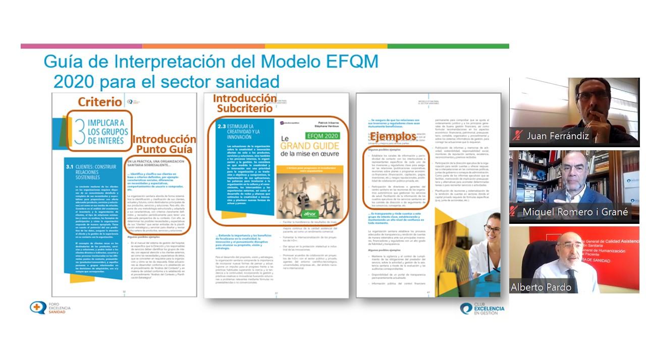 Aplicando la Guía de interpretación del Modelo EFQM 2020 para el sector sanidad