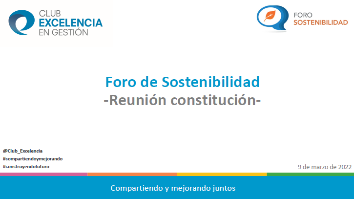 Foro de Sostenibilidad: reunión de constitución