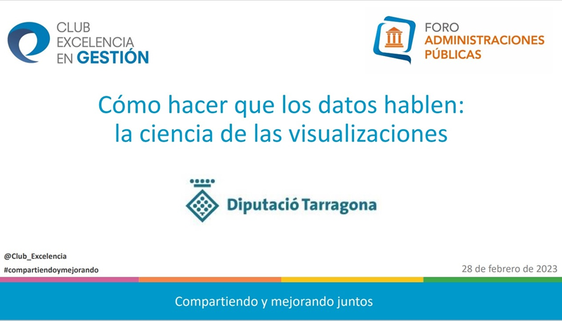 Foro de Administraciones Públicas: Cómo hacer que los datos hablen: la ciencia de las visualizaciones