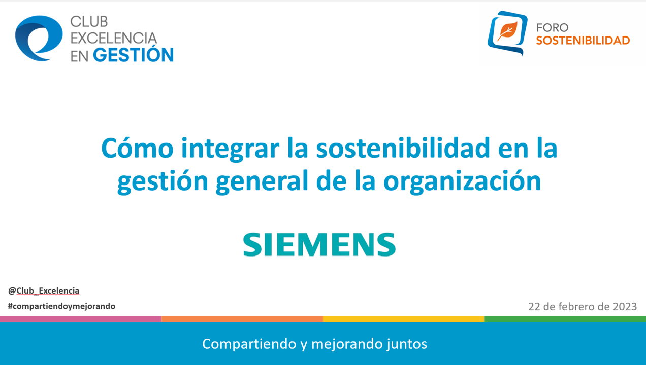 Foro Sostenibilidad: Cómo integrar la sostenibilidad en la gestión general de la organización