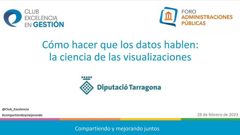 Foro de Administraciones Públicas: Cómo hacer que los datos hablen: la ciencia de las visualizaciones