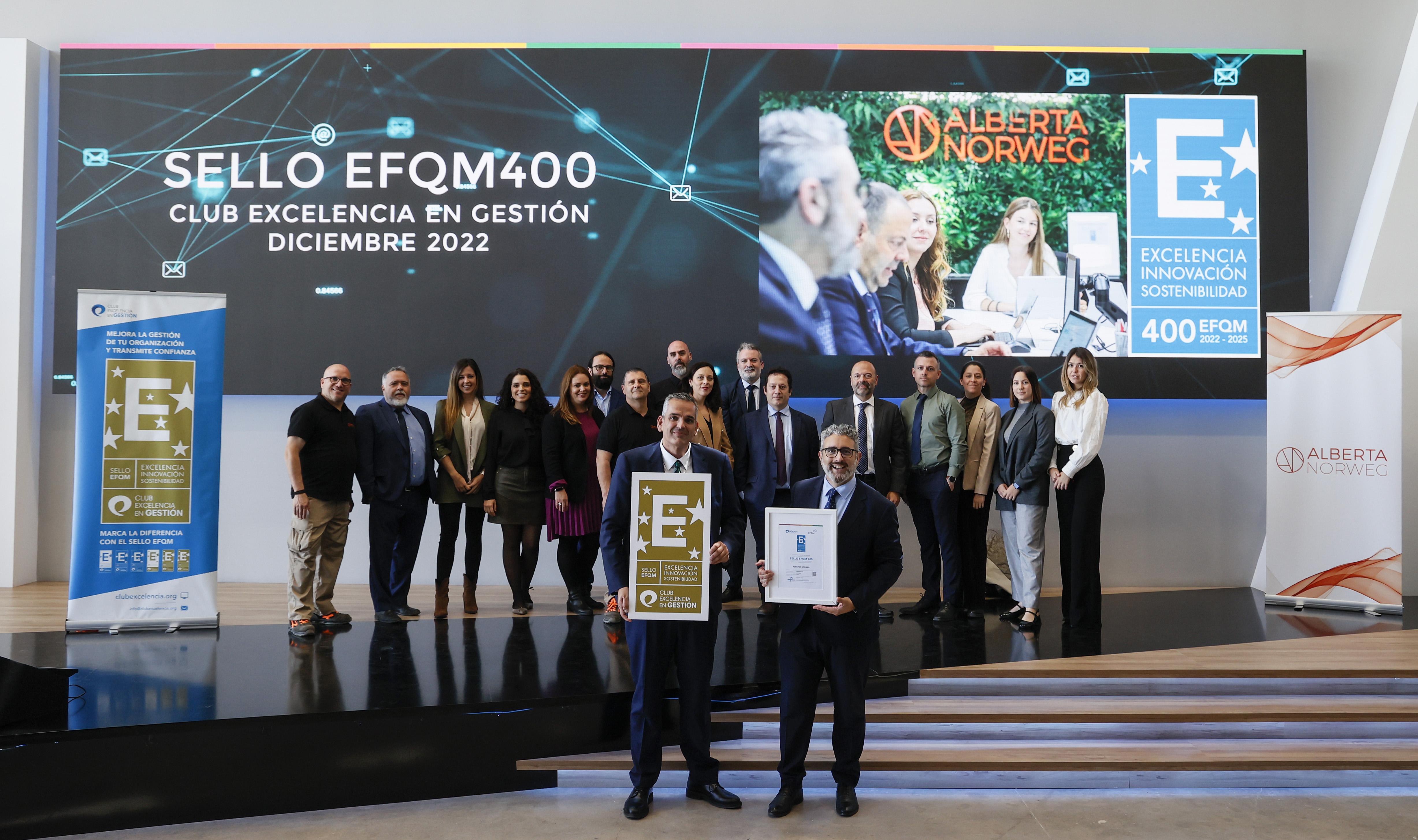 Entrega Sello EFQM Alberta Norweg 2023