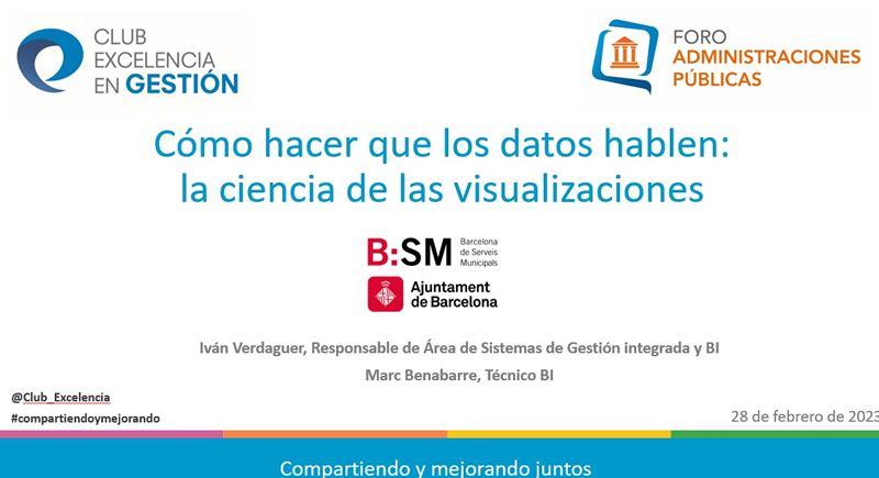 Foro de Administraciones Públicas: Cómo hacer que los datos hablen: la ciencia de las visualizaciones