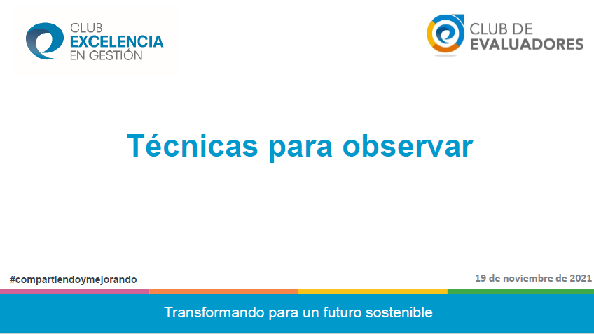 Observación durante la evaluación EFQM: el valor de lo invisible a través de lo visible