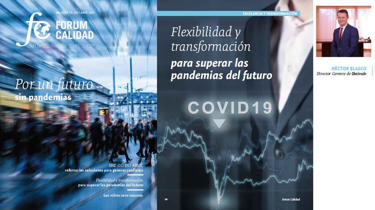 Artículo en Forum Calidad nº 320: Flexibilidad y transformación para superar las pandemias del futuro_img