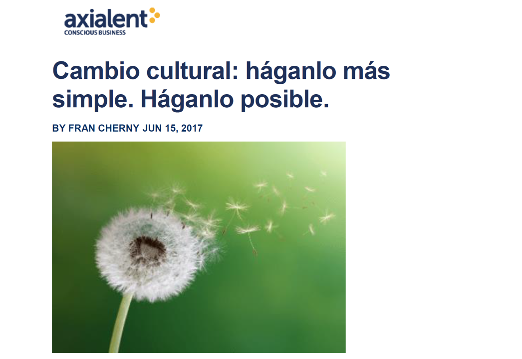 AXIALENT- Cambio cultural háganlo más simple. Háganlo posible