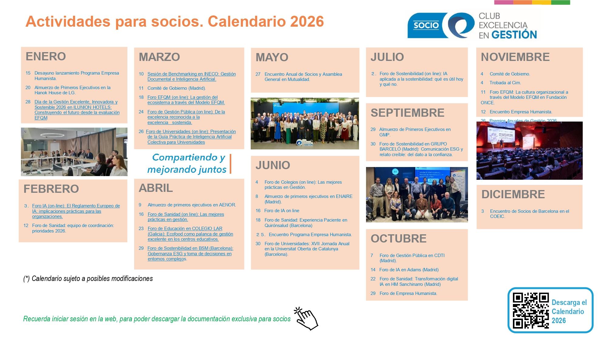 Calendario Actividades 2026
