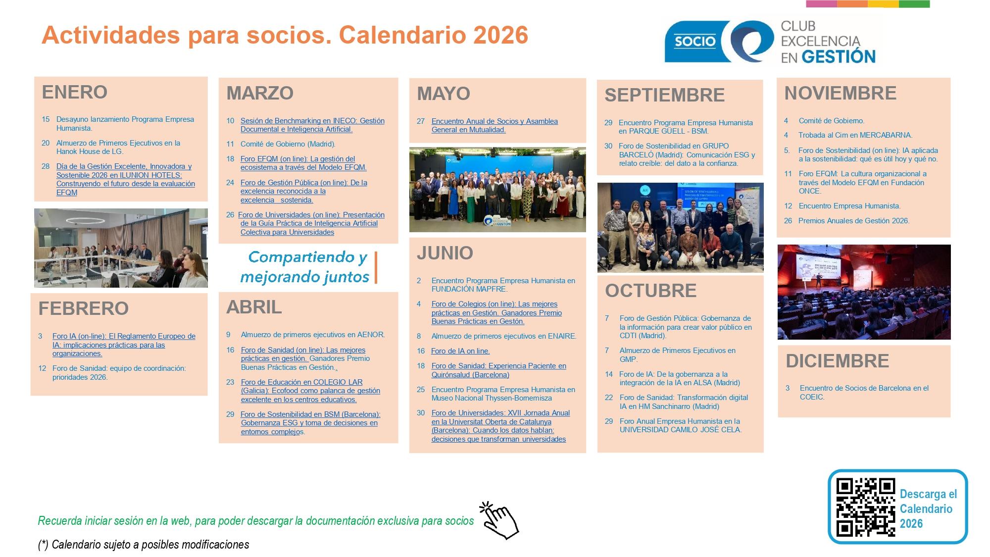 Calendario Actividades 2026