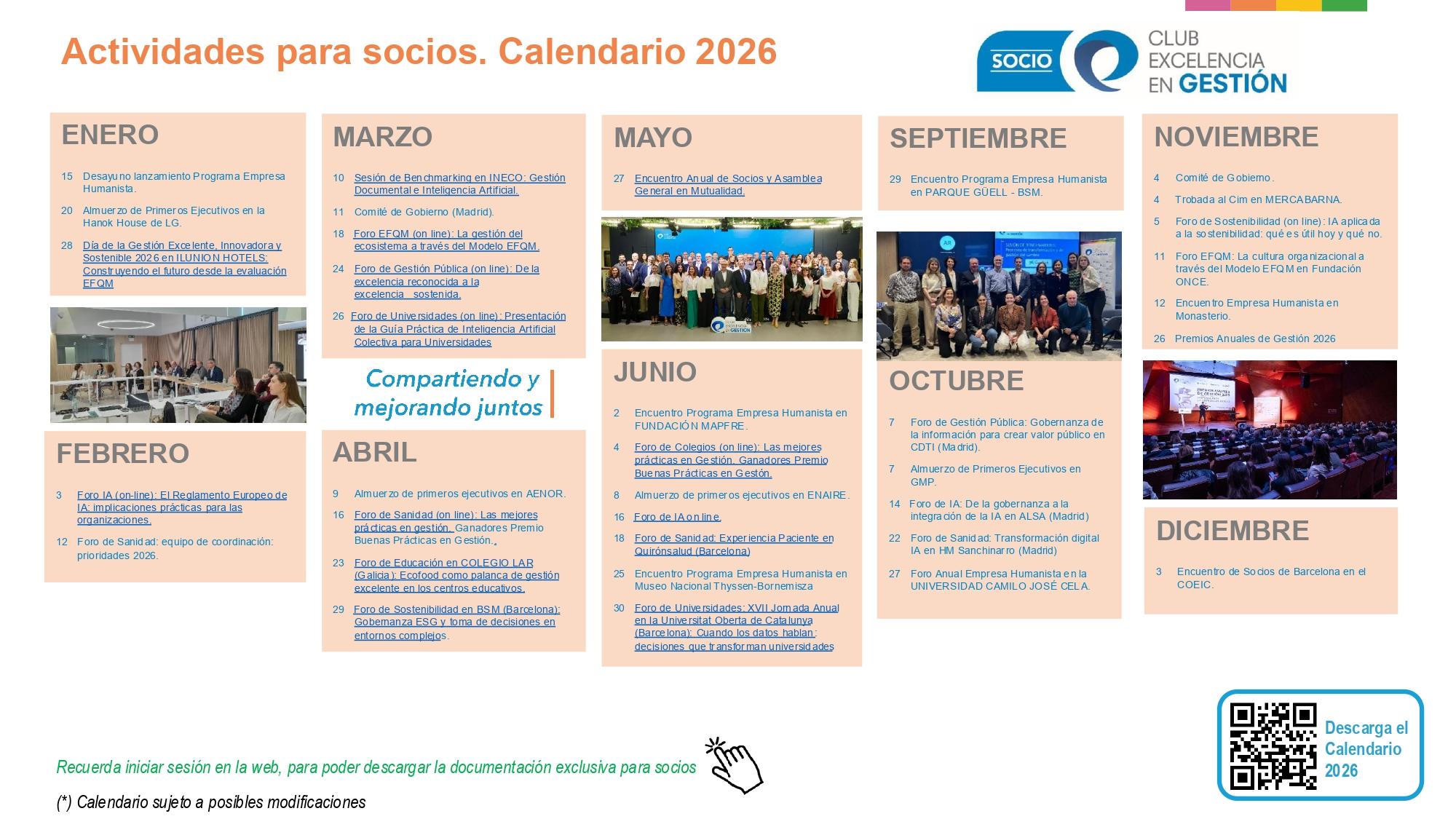 Calendario Actividades 2026