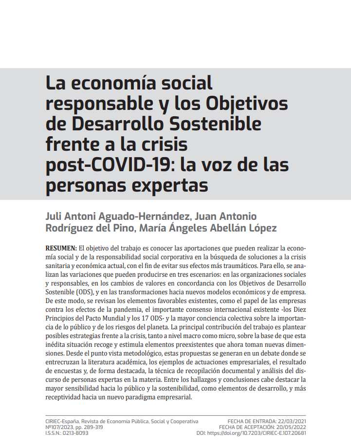 Economía social. CIRIEC