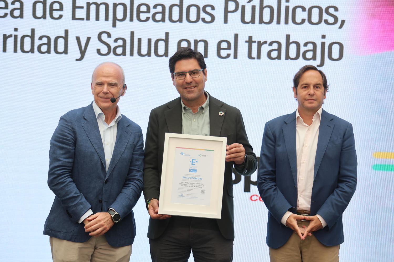 La Diputación de Badajoz renueva el Sello EFQM 200