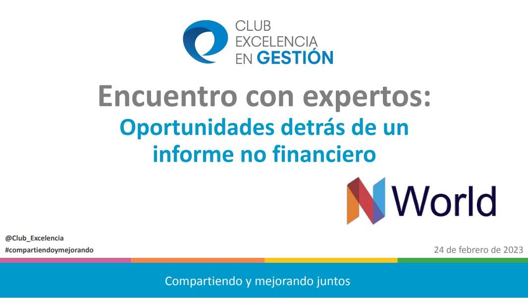 Encuentro con expertos: oportunidades detrás de un informe no financiero