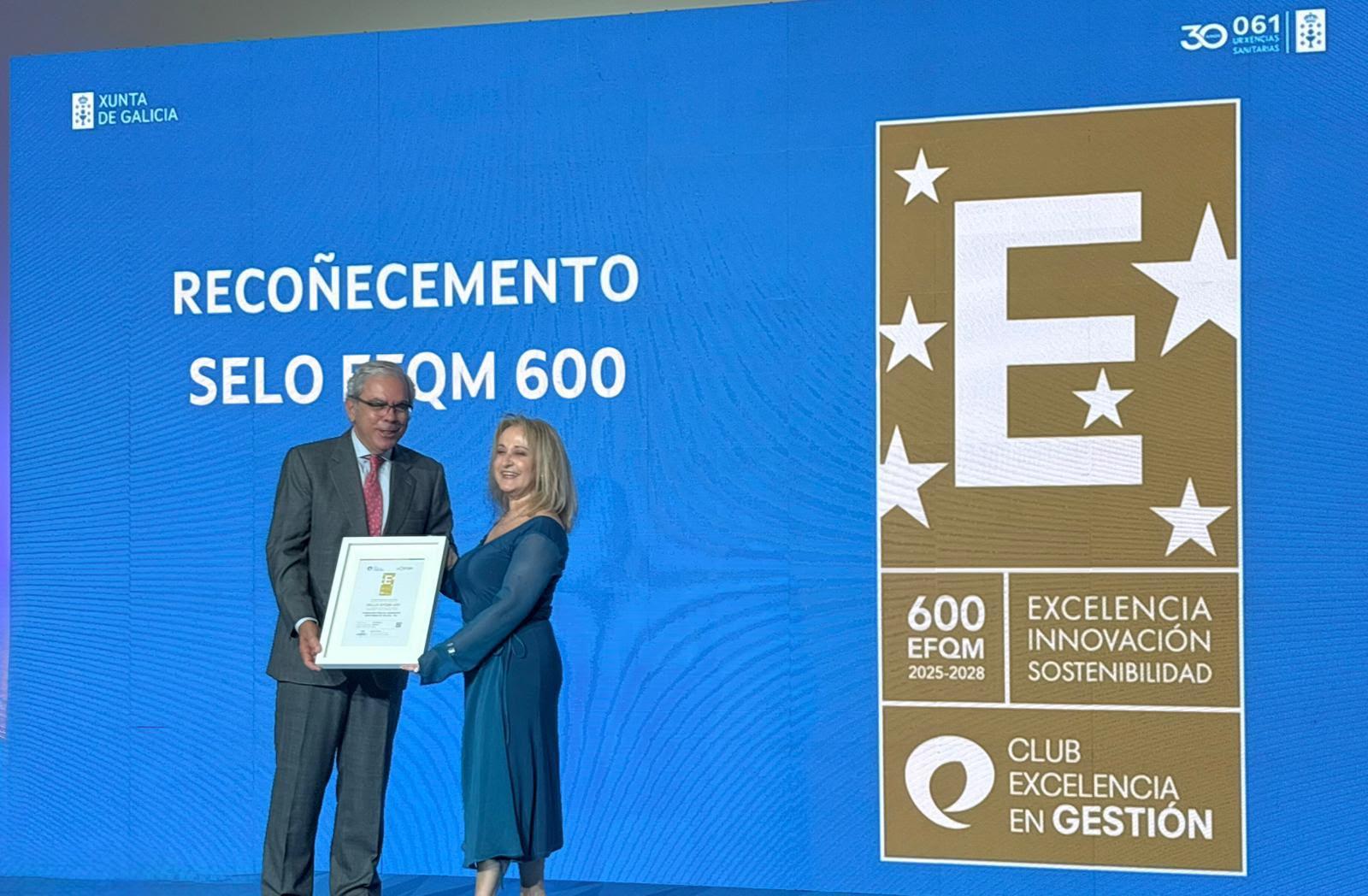 Urxencias Sanitarias de Galicia-061 obtiene el Sello EFQM 600