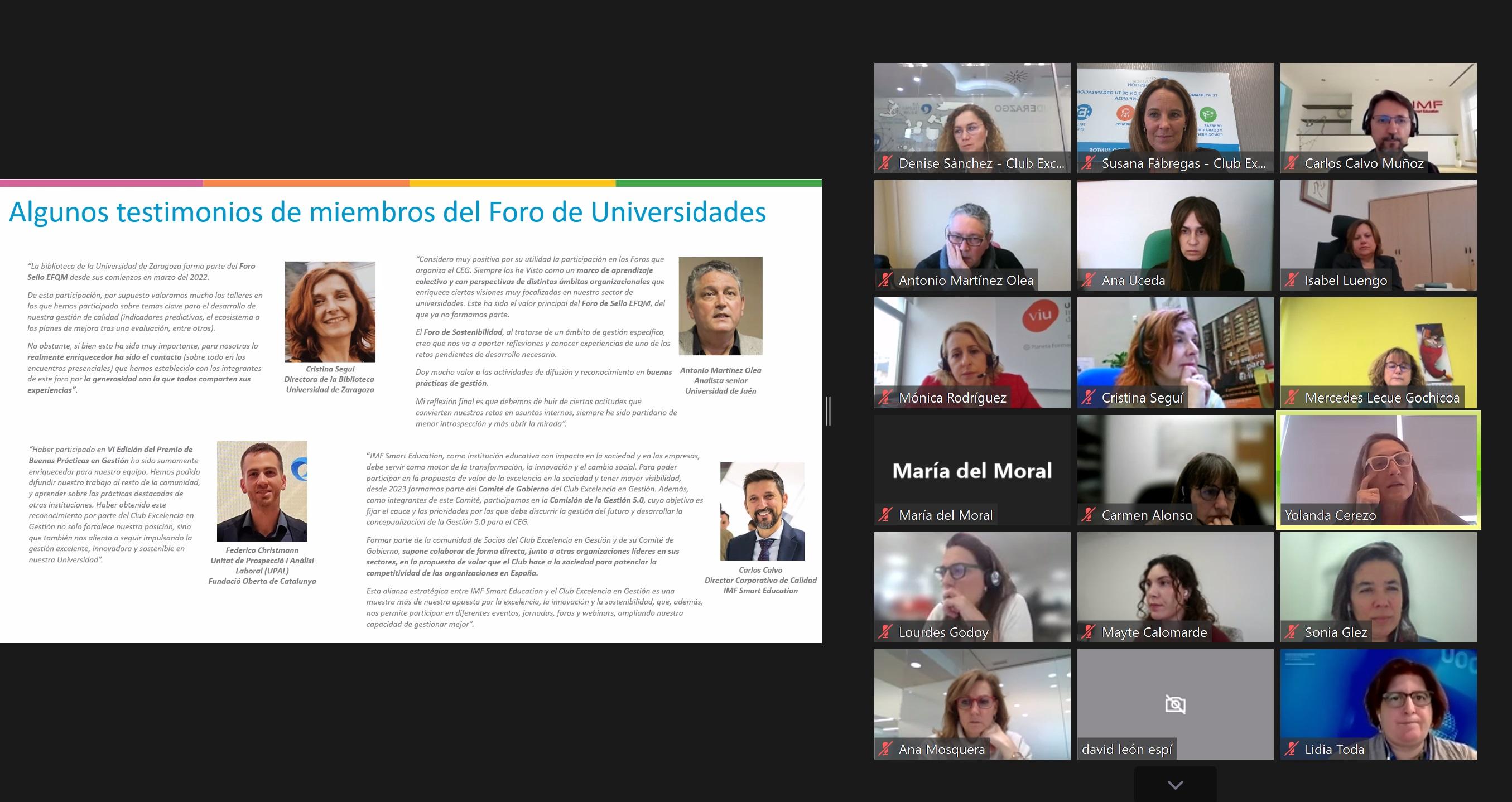 Foro de Universidades Presentación de la actividad 2024