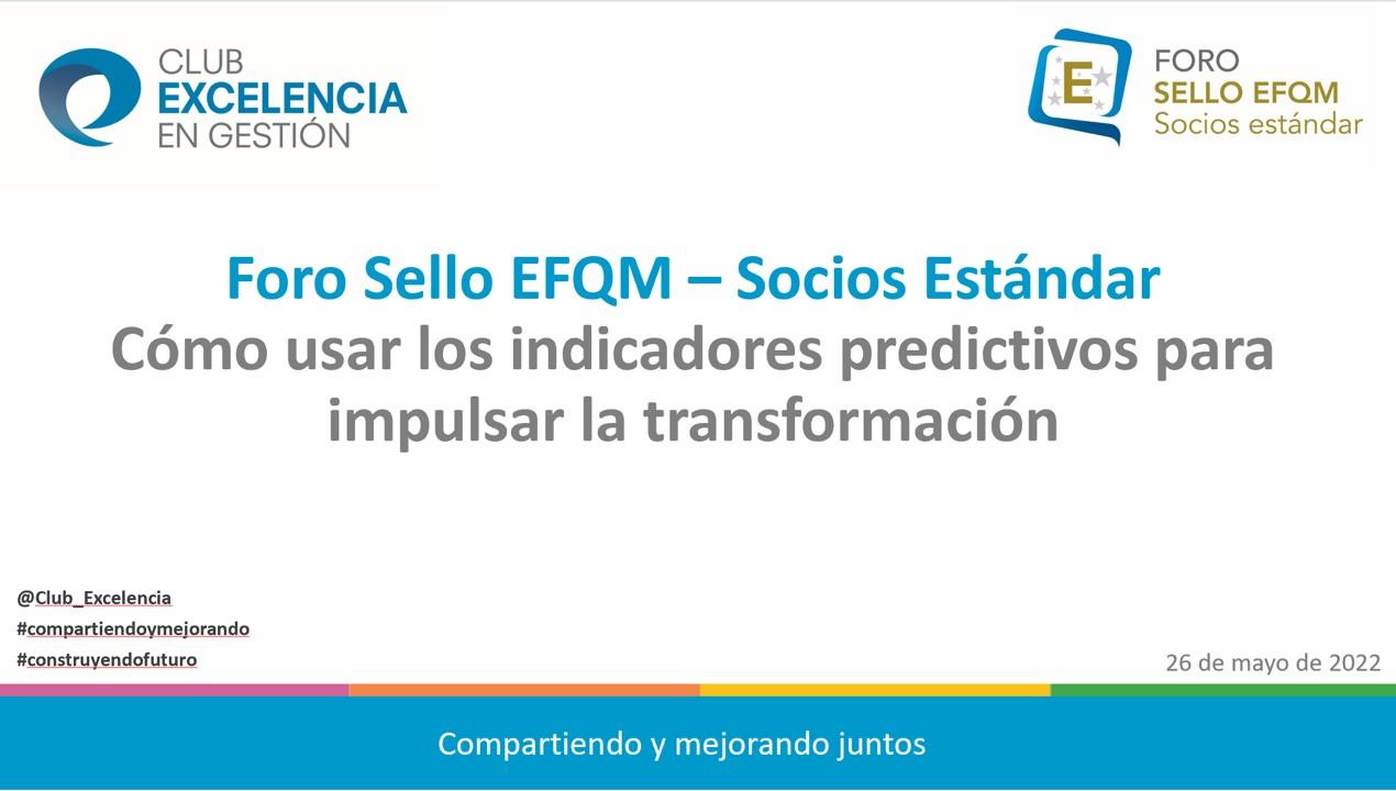 Foro Sello EFQM - Socios Estándar