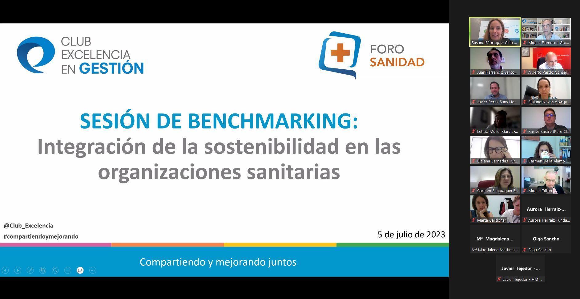 Documentación – Sesión de Benchmarking: Integración de la sostenibilidad en las organizaciones sanitarias