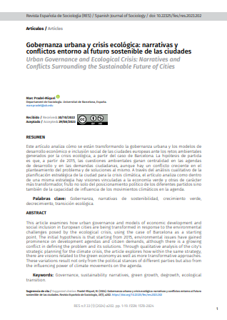 Gobernanza urbana y crisis ecológica
