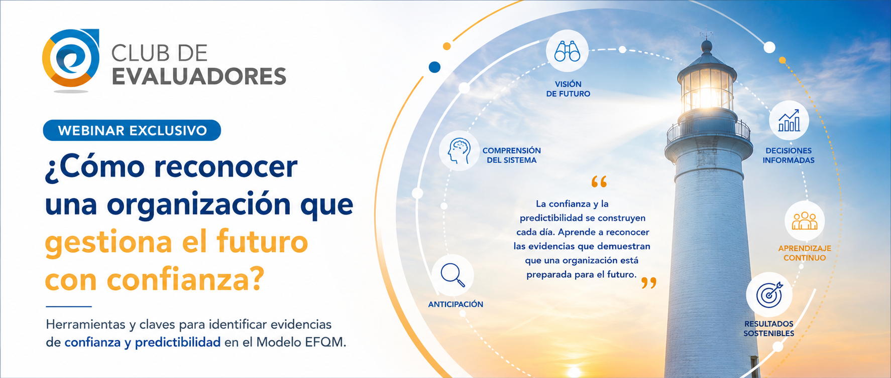 Webinar  del Club de Evaluadores _ ¿Cómo reconocer una organización que gestiona el futuro con confianza?