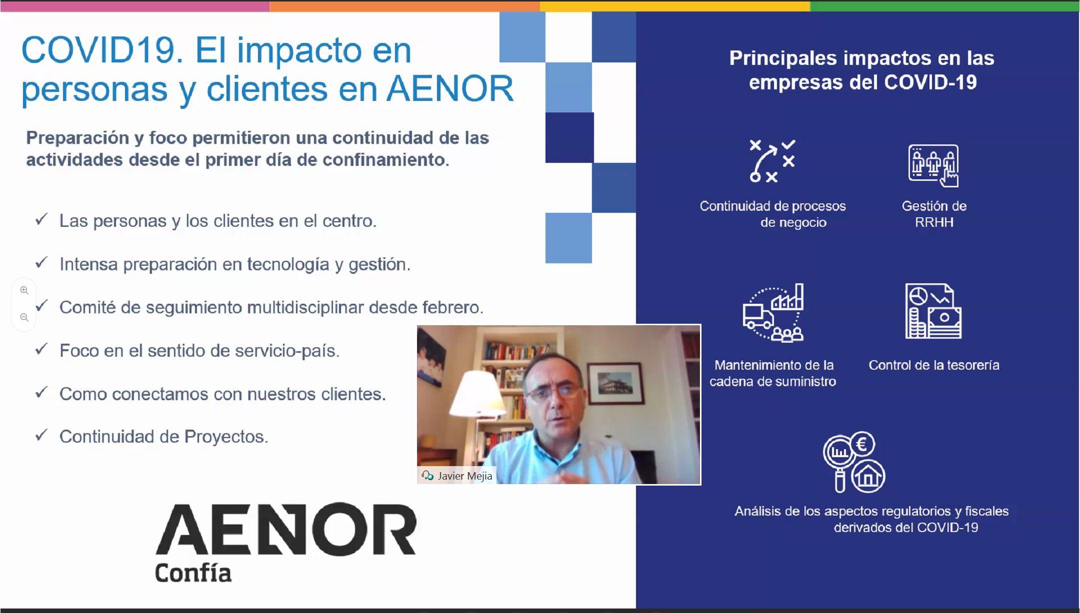 Javier Mejía - webinar COVID-19: AENOR