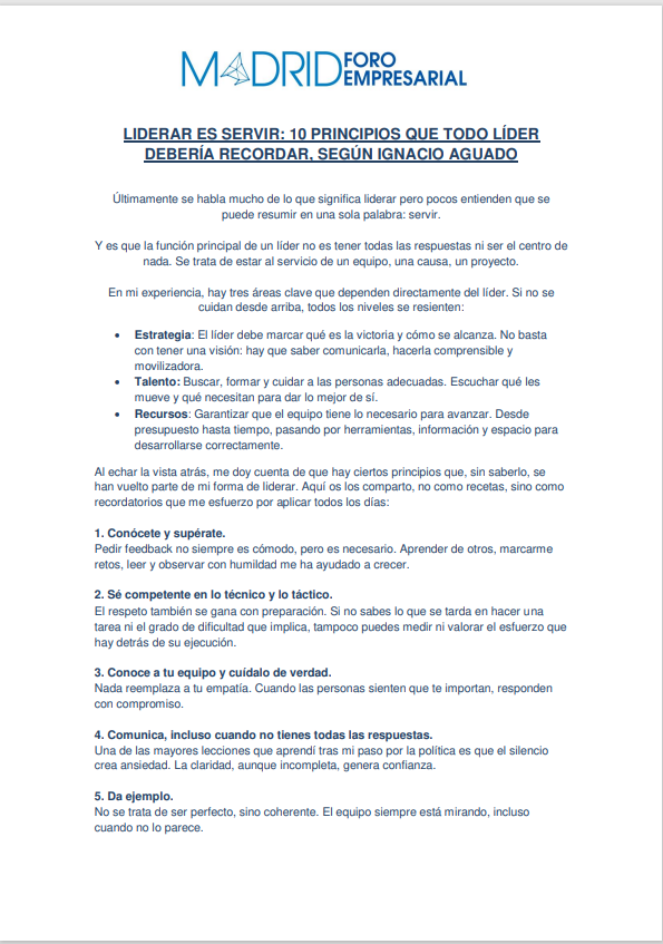 Liderar es servir