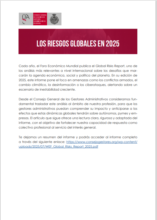 Los riesgos globales en 2025