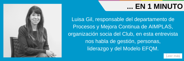 1 minuto_Luisa Gil, responsable del departamento de Procesos y Mejora Continua de AIMPLAS