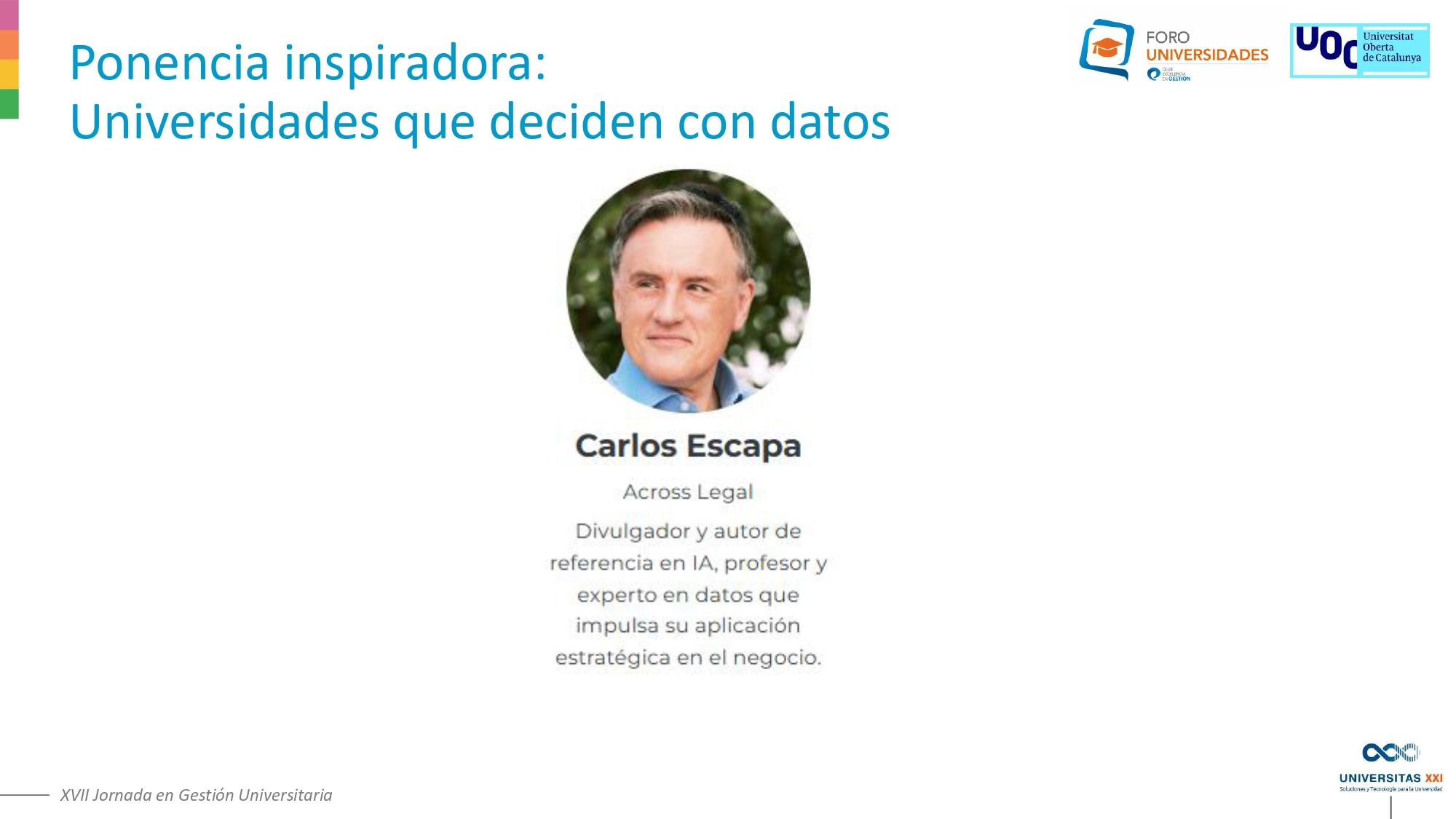 Ponencia Carlos Escapa _ Universidades Que Deciden con Datos