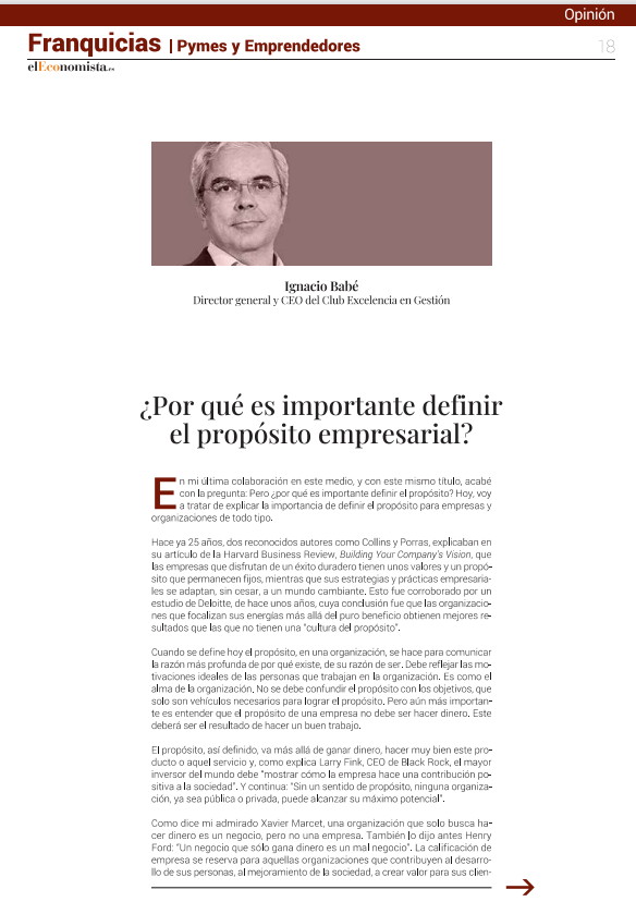 ¿Por qué es importante definir el propósito empresarial?