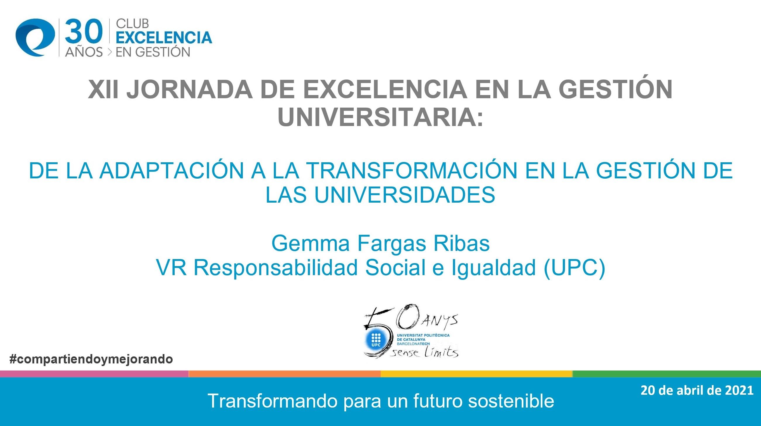 Presentación Jornada de Excelencia UPC