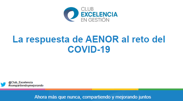 Portada Webinar Experiencias COVID-19: AENOR