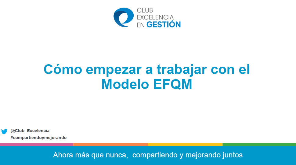 Cómo empezar a trabajar con el Modelo EFQM