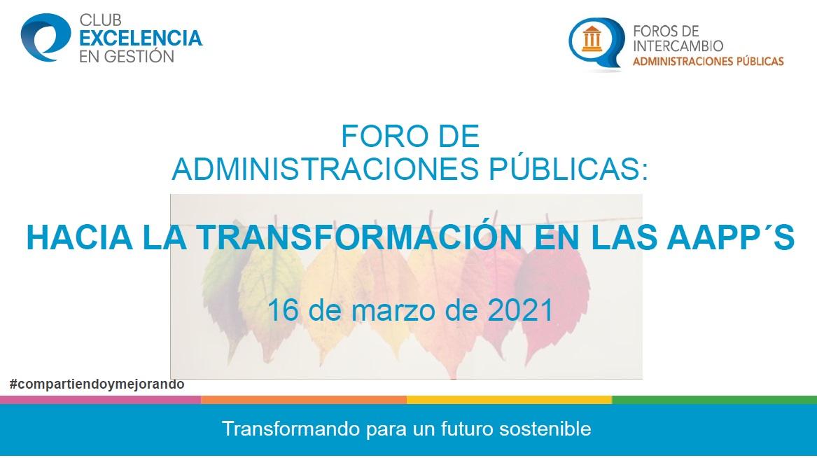 Presentación Hacia la transformación en las AAPP