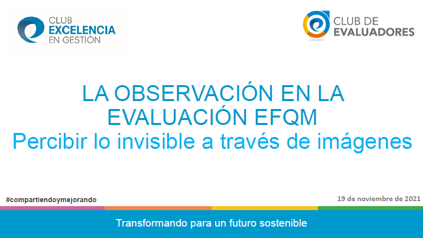 Observación durante la evaluación EFQM: el valor de lo invisible a través de lo visible
