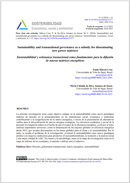 Sustentabilidad y ordenanza trasnacional