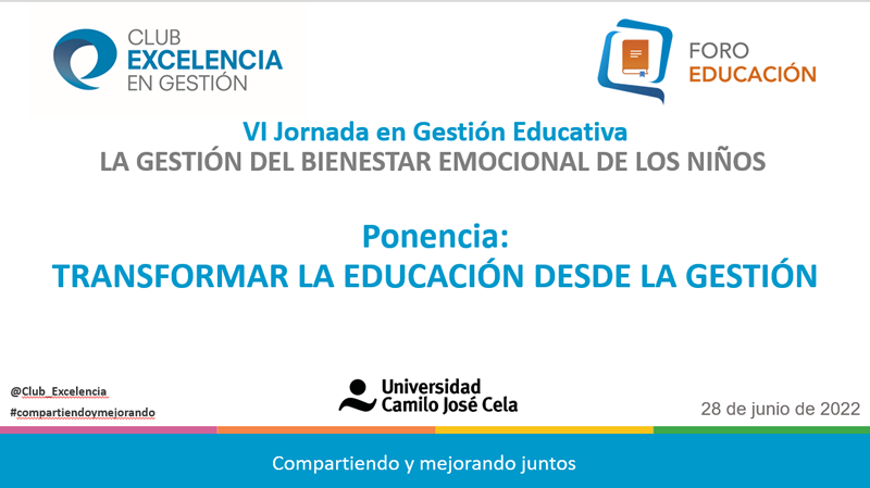 VI Jornada de excelencia en gestión educativa