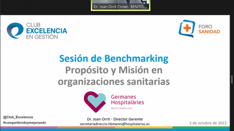 Sesión de Benchmarking: Propósito y Misión en organizaciones sanitarias