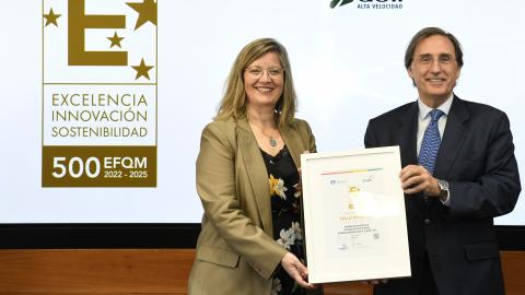 ADIF renueva su Sello EFQM 500