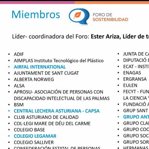 Foro de Sostenibilidad: reunión de constitución